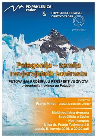Poziv na predavanje „Patagonija – zemlja nevjerojatnih kontrasta“